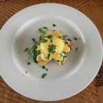 eggs florentine with water cress