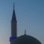 bozburun mosque at dusk