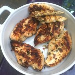 chicken from the grill (using peter's recipe from last week!)